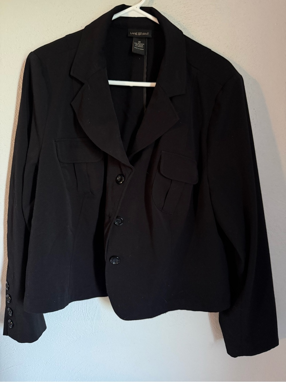 Lane Bryant Black Cropped Tailored Blazer
